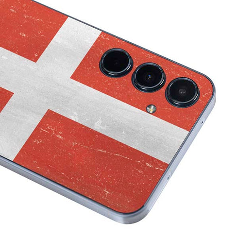 Denmark Flag Distressed Galaxy A36 5G Skin